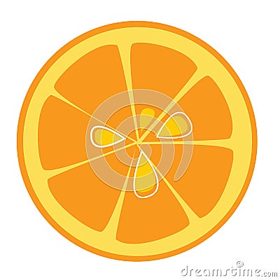 Orange slice Cartoon Illustration