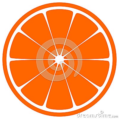 Orange Slice Vector Illustration