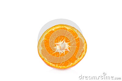 Orange slice isolate on white background Stock Photo