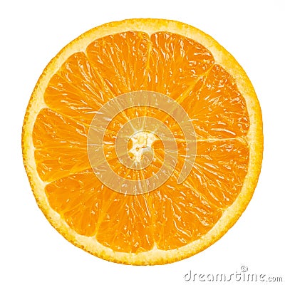 Orange slice isolated on white Stock Photo