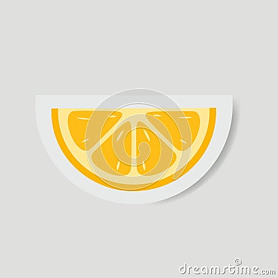 Orange Slice Vector, Paper Art Illustration Vector Illustration