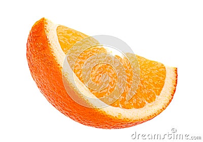 Orange slice on white Stock Photo