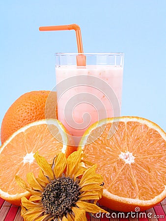 Orange smoothie Stock Photo