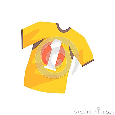 Orange soccer shirt cartoon vector Illustration Vector Illustration