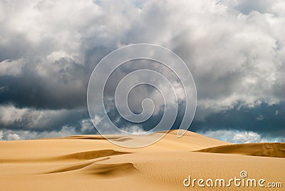 Orange soft sand dunes Stock Photo