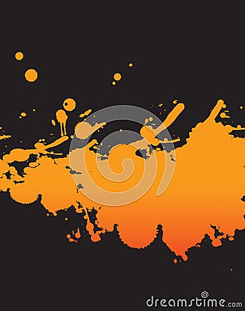 Orange splash background Vector Illustration