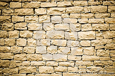 Orange stone wall Stock Photo