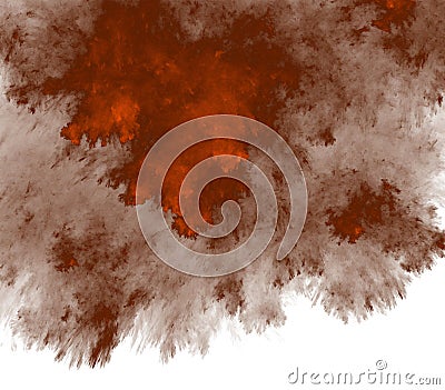 Orange storm in the water, fractal texture background Stock Photo