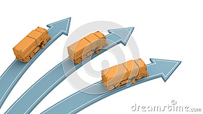 Sweepers move in different directions Stock Photo