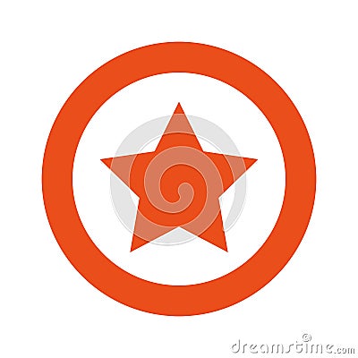 orange symbol star icon Stock Photo