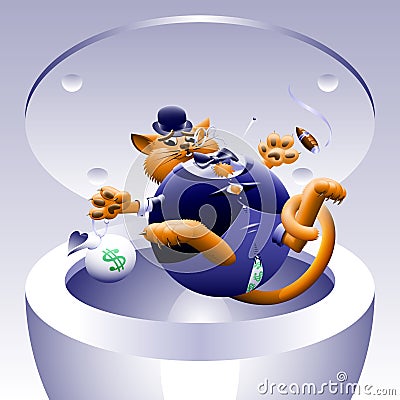 No Fat Cats 4: Cat in the Can Vector Illustration