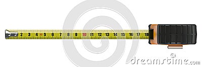 Orange tape measure 3D Stock Photo