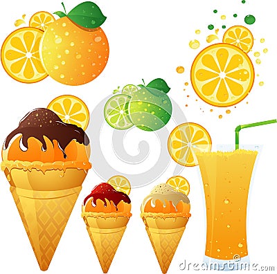 Orange theme Vector Illustration