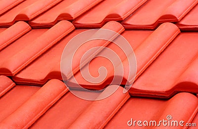 Orange tile roof Stock Photo