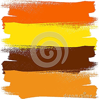 orange tone paint brush stroke Stock Photo