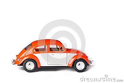 Orange toy car Editorial Stock Photo