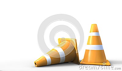 Orange Traffic cone object Stock Photo