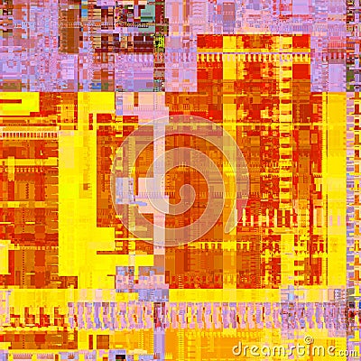 orange unique glitch textured signal abstract abstract pixel glitch error Stock Photo
