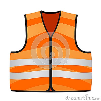 Orange vest Vector Illustration