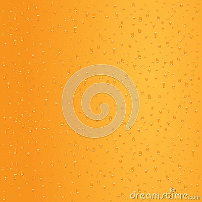 Orange Water Droplets Stock Photo