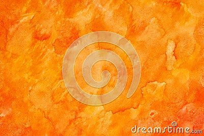 Orange watercolour abstract Stock Photo