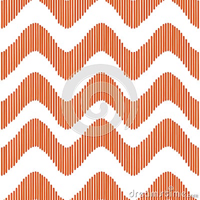 Orange waves pattern. Vector Illustration