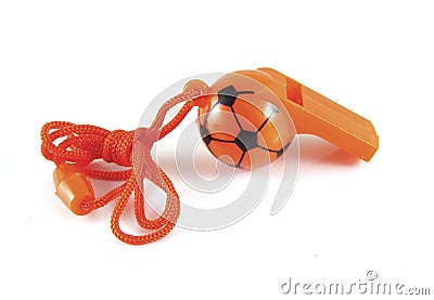 Orange whistle Stock Photo