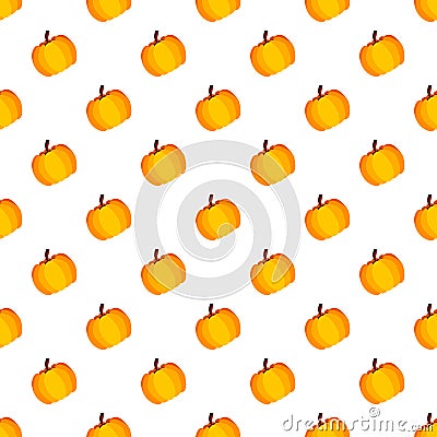 Orange White Holiday Seamless Halloween Pattern Vector Illustration