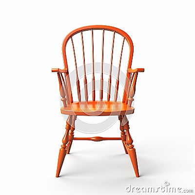 orange Windsor chair Stock Photo