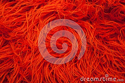 Orange wool carpet Stock Photo