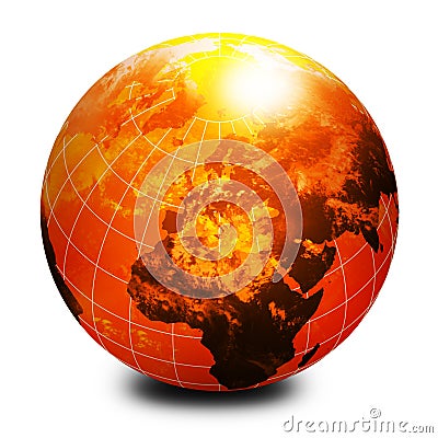 Orange World Globe Royalty Free Stock Image - Image: 5582186