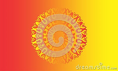 Orange and yellow like sun color blurred shaded background wallpaper vivid color illustration Cartoon Illustration