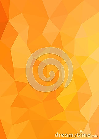 Orange and Yellow Polygonal Texture for Abstract Background Stock Photo