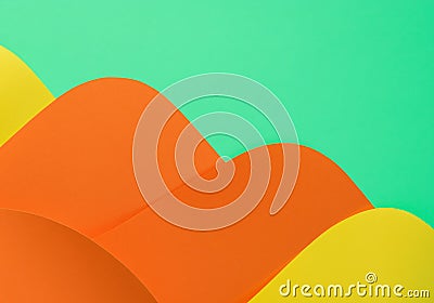 Orange and yellow sheets of paper Stock Photo