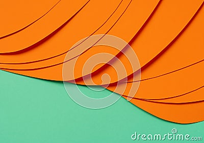 Orange and yellow sheets of paper Stock Photo
