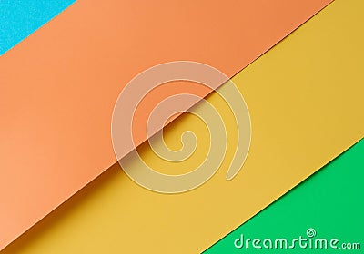 Orange and yellow sheets of paper Stock Photo