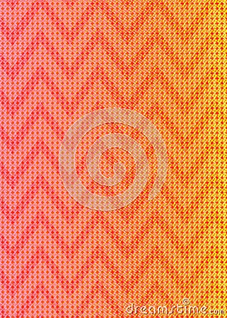 Orange ziz zag wave pattern vertical background with copy space for text or your images Stock Photo