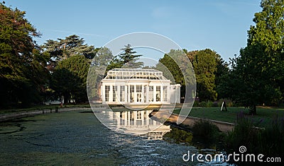 Orangery by the lake at newly renovated Gunnersbury Park and Museum on the Gunnersbury Estate, London UK Stock Photo