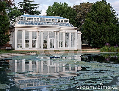 Orangery by the lake at newly renovated Gunnersbury Park and Museum on the Gunnersbury Estate, West London UK Editorial Stock Photo
