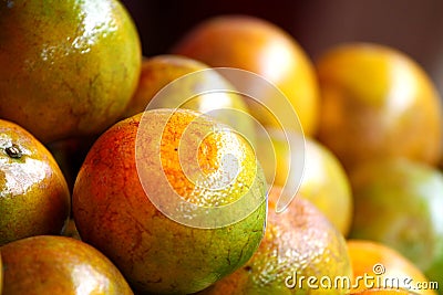 Oranges of biological cultivation Stock Photo