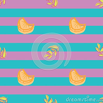 Oranges orange vector seamless repeat pattern Vector Illustration