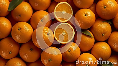 Oranges Pattern, Image Ai Generated Stock Photo