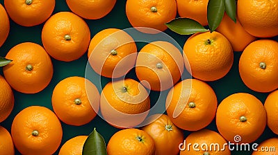 Oranges Pattern, Image Ai Generated Stock Photo