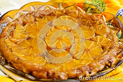 Oranges tart tatin Stock Photo