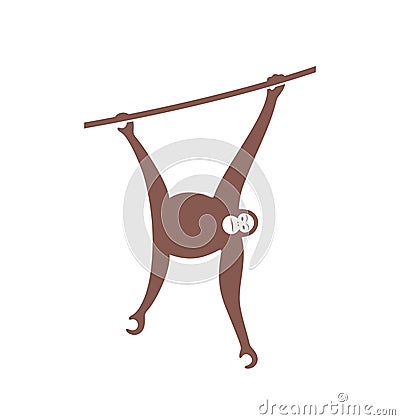 Orangutan logo. Monkey. Isolated orangutan on white background Vector Illustration