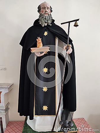 Oratino - Statua di Sant`Antonio Abate nella Chiesa di Santa Maria di Loreto Editorial Stock Photo