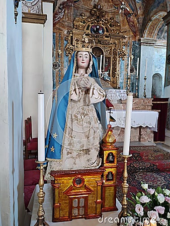Oratino - Statua nella Chiesa di Santa Maria di Loreto Editorial Stock Photo