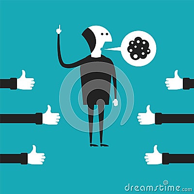 Oratory vector concept in flat cartoon style Vector Illustration