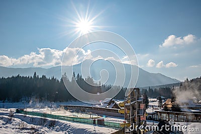 Oravice thermal pools, Slovakia Stock Photo