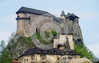 Oravsky castle in Slovakia Stock Photo